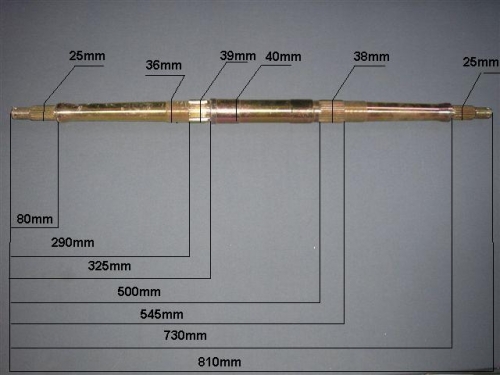1510-Hátsó tengely Kínai quad hátsó tengely 81cm - Image 1