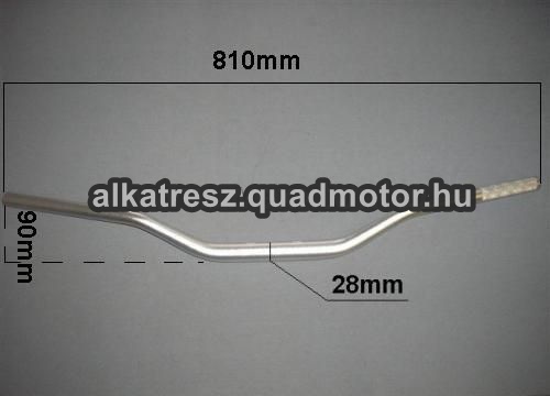 4239-Erősített kormány Erősített quad / dirt bike kormány ezüst - Image 1