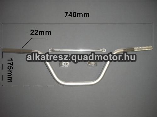 4242-Merevített kormány Erősített quad / dirt bike kormány ezüst - Image 1
