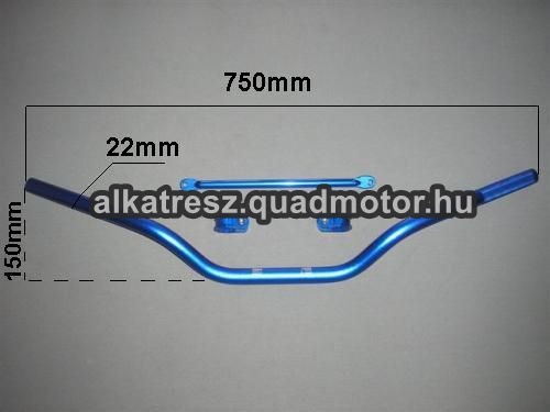 4244-Merevített kormány Merevített quad / dirt bike kormány kék - Image 1