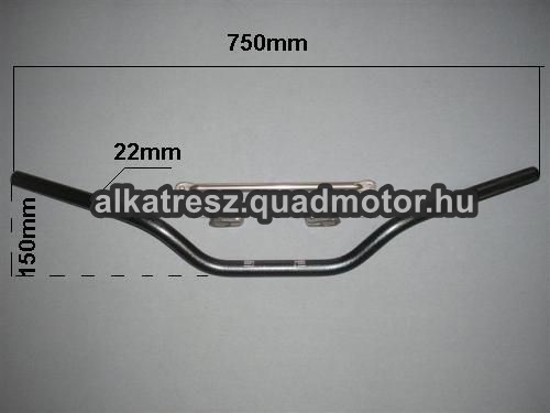 4246-Merevített kormány Merevített quad / dirt bike kormány fekete - Image 1