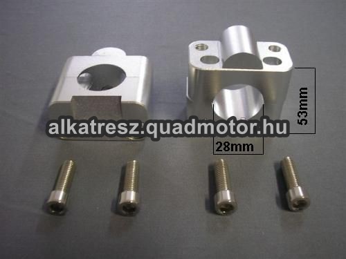 4254-Kormány átalakító Quad kormány átalakító konzol 28mm ezüst - Image 1