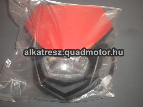 4618-Lámpa és fejidom Dirt bike motor lámpás fejidom piros-fekete - Image 1